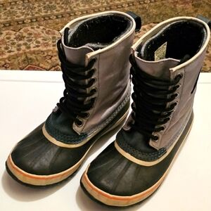 Sorel 1964 Premium Woman's Insulated Pac Snow Boots ~ Stone Blue- Green- Black